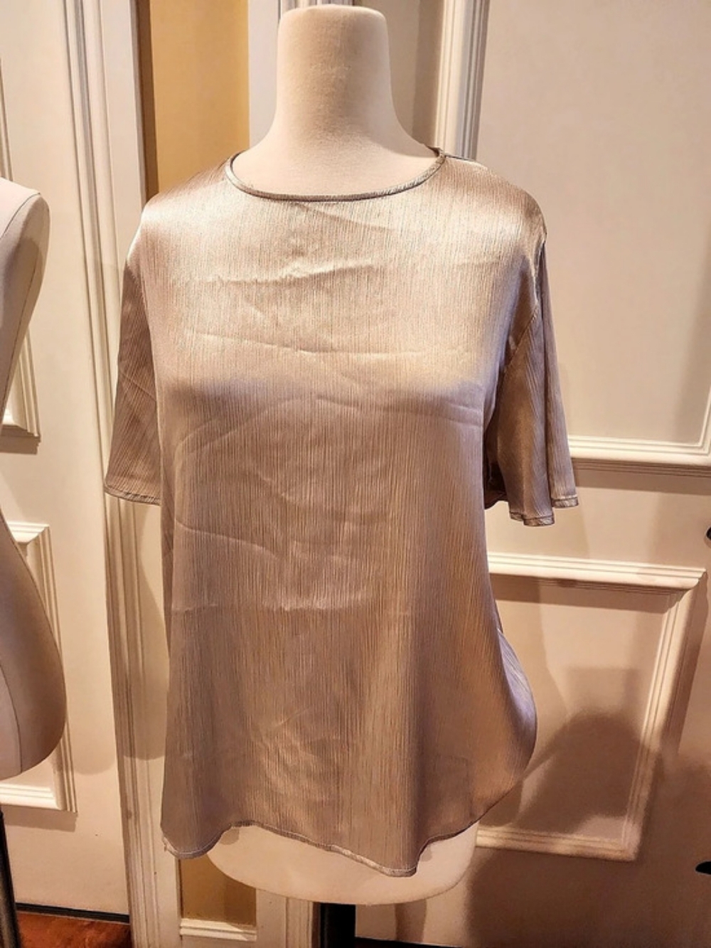 Primark Cares Pleated Tunic in Beige Size Large NWT